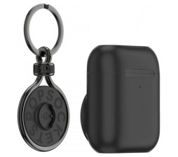 Slika izdelka: POPSOCKETS držalo / stojalo PopGrip držalo za slušalke AirPods Pro črn z PopChain obeskom Gunmetal