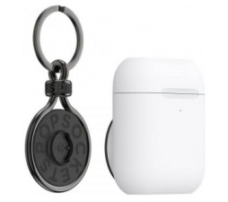 Slika 2 izdelka: POPSOCKETS držalo / stojalo PopGrip držalo za slušalke AirPods Pro bel z PopChain obeskom Gunmetal