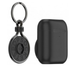 Slika 2 izdelka: POPSOCKETS držalo / stojalo PopGrip držalo za slušalke AirPods Pro črn z PopChain obeskom Gunmetal