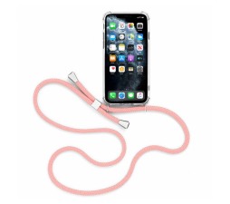 Slika izdelka: Prozoren silikonski ovitek z vrvico za Samsung Galaxy A51 A515 - roza