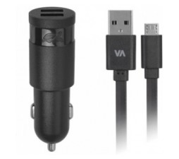 Slika 2 izdelka: RivaCase AVTO POLNILEC VA4223 3,4A + podatkovno polnilni kabel MicroUSB