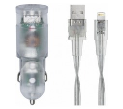 Slika 2 izdelka: RIVACASE avtopolnilec VA4225 TD2 3,4A + podatkovno polnilni kabel Lightning Apple iPhone 13
