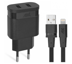 Slika izdelka: RIVACASE hišni polnilec PS4125 BD2 3,4A + podatkovno polnilni kabel Lightning Apple iPhone 13