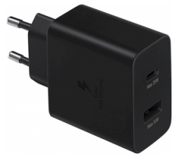 Slika 2 izdelka: Samsung Fast Duo polnilec EP-TA220NBEG 35W vhod 1x USB A in 1x Type C - Original (EU Blister) črn
