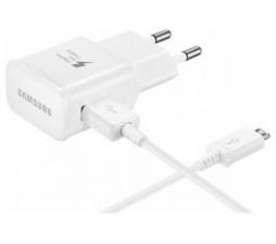 Slika 2 izdelka: SAMSUNG HIŠNI POLNILEC 220V adapter EP-TA20 15W z USB data kablom SAMSUNG Galaxy S6  - bel