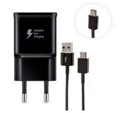 Slika izdelka: SAMSUNG HIŠNI POLNILEC EP-TA20 z kablom USB-Type C (DG950) - črn (Bulk)