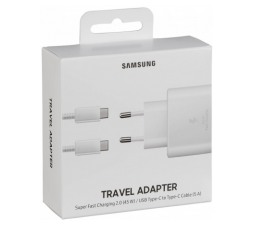 Slika izdelka: Samsung hišni polnilec Super Fast Charge EP-TA845XWE 45W + kabel EP-DN975BWE TYPE C bel - original