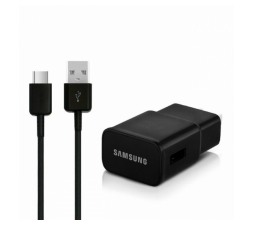 Slika izdelka: SAMSUNG original HIŠNI POLNILEC 220V ETA-U90EB + EP-DG950CBE 2A s Type C data kablom črn