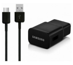 Slika 2 izdelka: SAMSUNG original HIŠNI POLNILEC 220V ETA-U90EB + EP-DG950CBE 2A s Type C data kablom črn