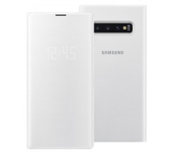 Slika izdelka: SAMSUNG original LED TORBICA EF-NG975PWE za SAMSUNG Galaxy S10 Plus G975 bela