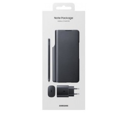Slika izdelka: SAMSUNG original Note Package EF-FF92KKB za SAMSUNG Galaxy Z Fold 3 F926 - črn ovitek, polnilec adapter TA800 25W, pisalo - črn