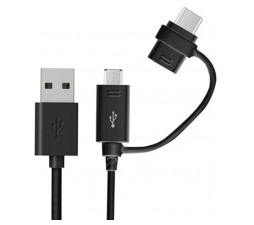 Slika izdelka: Samsung original podatkovni kabel EP-DG950DBE Combo Type C ali MicroUSB na (USB)