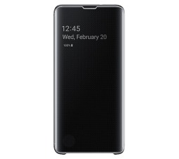 Slika izdelka: SAMSUNG original torbica Clear View EF-ZG973CBE za SAMSUNG Galaxy S10 G973 - črna