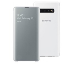 Slika izdelka: SAMSUNG original torbica Clear View EF-ZG975CWE za SAMSUNG Galaxy S10 Plus G975 - bela