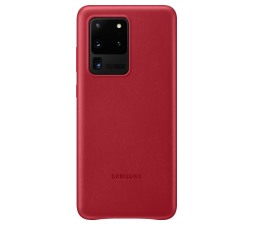 Slika izdelka: SAMSUNG original usnjen ovitek EF-VG988LRE za SAMSUNG Galaxy S20 Ultra - zaščita zadnjega dela - rdeč