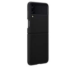 Slika izdelka: SAMSUNG original usnjen ovitek EF-VF711LBE za SAMSUNG Galaxy Z Flip 3 F711 - zaščita zadnjega dela - črn