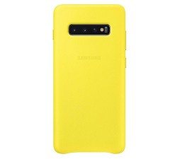 Slika izdelka: SAMSUNG original usnjen ovitek EF-VG973LYE za SAMSUNG Galaxy S10 G973 - rumena zaščita zadnjega dela