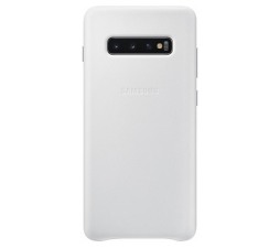Slika izdelka: SAMSUNG original usnjen ovitek EF-VG975LWE za SAMSUNG Galaxy S10 Plus G975 - zaščita zadnjega dela - bel