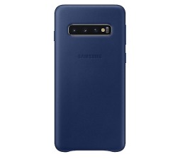 Slika izdelka: SAMSUNG original usnjen ovitek EF-VG973LNE za SAMSUNG Galaxy S10 G973 - zaščita zadnjega dela - navy modra
