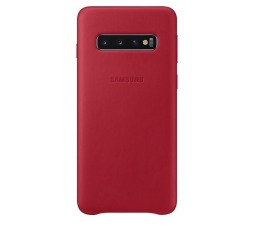 Slika izdelka: SAMSUNG original usnjen ovitek EF-VG973LRE za SAMSUNG Galaxy S10 G973 - rdeča zaščita zadnjega dela