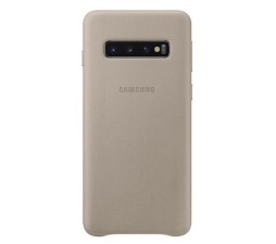 Slika izdelka: SAMSUNG original usnjen ovitek EF-VG973LJE za SAMSUNG Galaxy S10 G973 - siva zaščita zadnjega dela