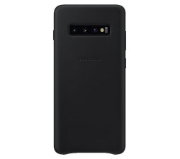 Slika izdelka: SAMSUNG original usnjen ovitek EF-VG975LBE za SAMSUNG Galaxy S10 Plus G975 - zaščita zadnjega dela - črna