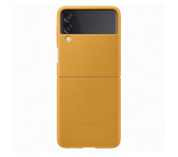 Slika 2 izdelka: SAMSUNG original usnjen ovitek EF-VF711LYE za SAMSUNG Galaxy Z Flip 3 F711 - zaščita zadnjega dela - oker