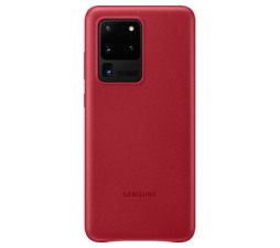 Slika 2 izdelka: SAMSUNG original usnjen ovitek EF-VG988LRE za SAMSUNG Galaxy S20 Ultra - zaščita zadnjega dela - rdeč