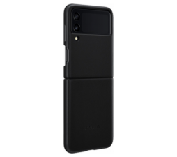 Slika 2 izdelka: SAMSUNG original usnjen ovitek EF-VF711LBE za SAMSUNG Galaxy Z Flip 3 F711 - zaščita zadnjega dela - črn