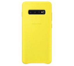 Slika 2 izdelka: SAMSUNG original usnjen ovitek EF-VG973LYE za SAMSUNG Galaxy S10 G973 - rumena zaščita zadnjega dela