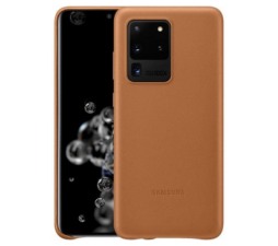 Slika 2 izdelka: SAMSUNG original usnjen ovitek EF-VG988LAE za SAMSUNG Galaxy S20 Ultra - zaščita zadnjega dela - rjav