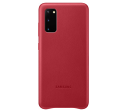 Slika 2 izdelka: SAMSUNG original usnjen ovitek EF-VG980LRE za SAMSUNG Galaxy S20 G980 - zaščita zadnjega dela - rdeča