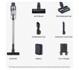 Slika 2 izdelka: Samsung sesalnik VS15A6032R5/GE Jet 60 +  krtača Mini brush/Pet Jet 60 