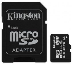 Slika izdelka: SDHC Kingston micro 8GB INDUSTRIAL, Class 10, UHS-I, U3, V30, A1