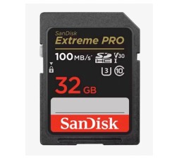 Slika izdelka: SDHC SANDISK 32GB EXTREME PRO, 100/90MB/s, UHS-I, U3, C10, V30