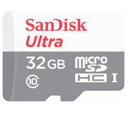 Slika izdelka: SDHC SanDisk MICRO 32GB ULTRA, 100MB/s, UHS-I, C10, adapter