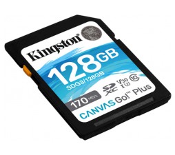 Slika izdelka: SDXC KINGSTON 128GB Canvas GO Plus, 170/90MB/s,  C10, UHS-I, U3, V30