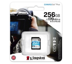 Slika 2 izdelka: SDXC KINGSTON 256GB Canvas GO Plus, 170/90MB/s,  C10, UHS-I, U3, V30