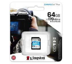 Slika 2 izdelka: SDXC KINGSTON 64GB Canvas GO Plus, 170/70MB/s,  C10, UHS-I, U3, V30
