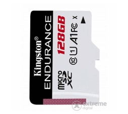 Slika izdelka: SDXC KINGSTON MICRO 128GB HIGH ENDURANCE - video snemanje, 95/45MB/s, UHS-I Speed Class 1 (U1)