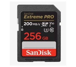 Slika izdelka: SDXC SANDISK 256GB EXTREME PRO, 200/140MB/s, UHS-I, C10, U3, V30