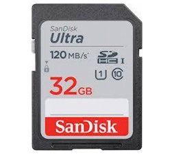 Slika izdelka: SDXC SanDisk 32GB Ultra, 120MB/s, UHS-I, C10