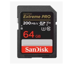 Slika izdelka: SDXC SANDISK 64GB EXTREME PRO, 200/90MB/s, UHS-I, C10, U3, V30