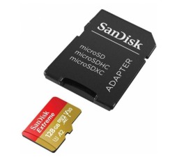 Slika izdelka: SDXC SANDISK MICRO 128GB EXTREME KAMERA/DRON, 170/80MB/s, UHS-I S, U4, C10, V30, adapter