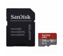 Slika izdelka: SDXC SANDISK MICRO 64GB ULTRA, 140MB/s, UHS-I, C10, A1, adapter