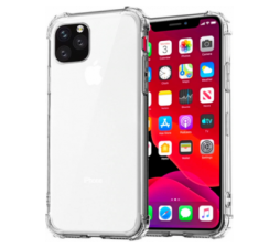 Slika 2 izdelka: Silikonski ovitek ANTISHOCK za iPhone 12 / 12 Pro - prozoren