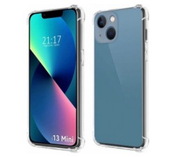 Slika 2 izdelka: Silikonski ovitek ANTISHOCK za iPhone 13 Mini - prozoren