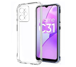 Slika 2 izdelka: Silikonski ovitek ANTISHOCK za Realme C31 - prozoren