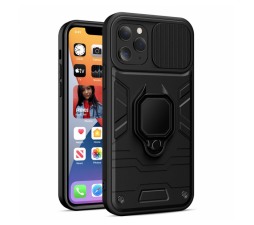 Slika izdelka: Silikonski ovitek Armor Ring z zaščito kamere za iPhone 13 6.1 - črn