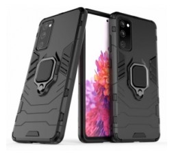 Slika 2 izdelka: Silikonski ovitek Armor Ring za Samsung Galaxy S20 FE G781 - črn
